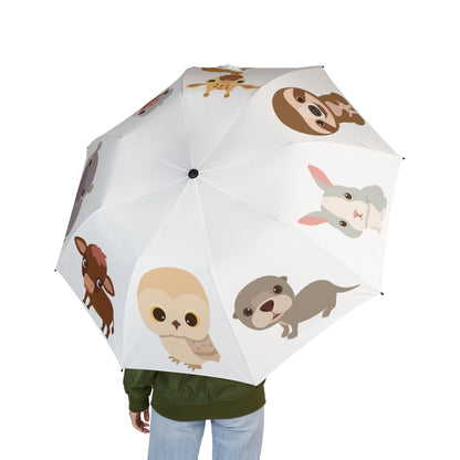 Baby Animal Print Umbrella - Cartoon Foldable | Kids