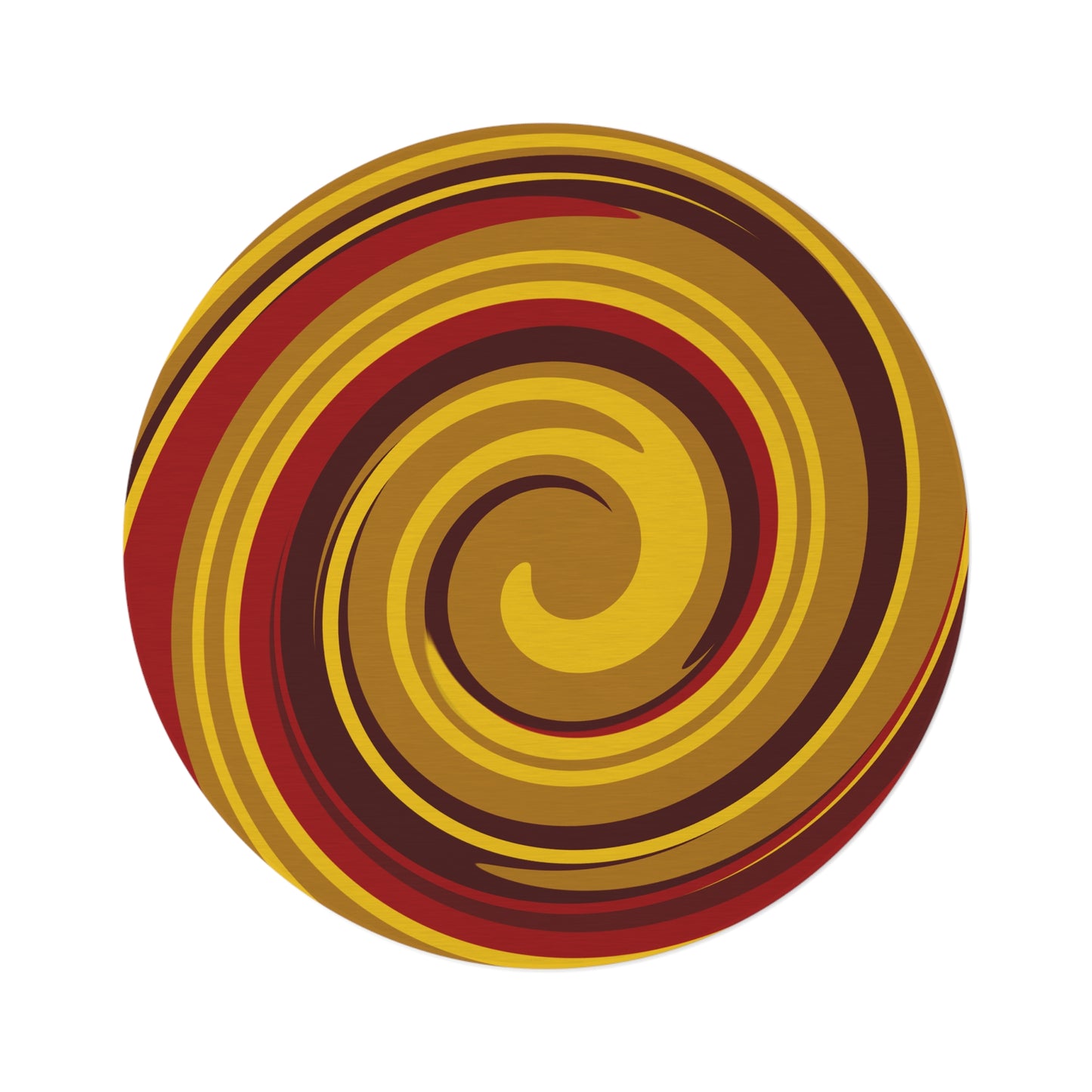 Super Hero Red & Gold Spiral Round Rug | Bold Comic Floor Accent