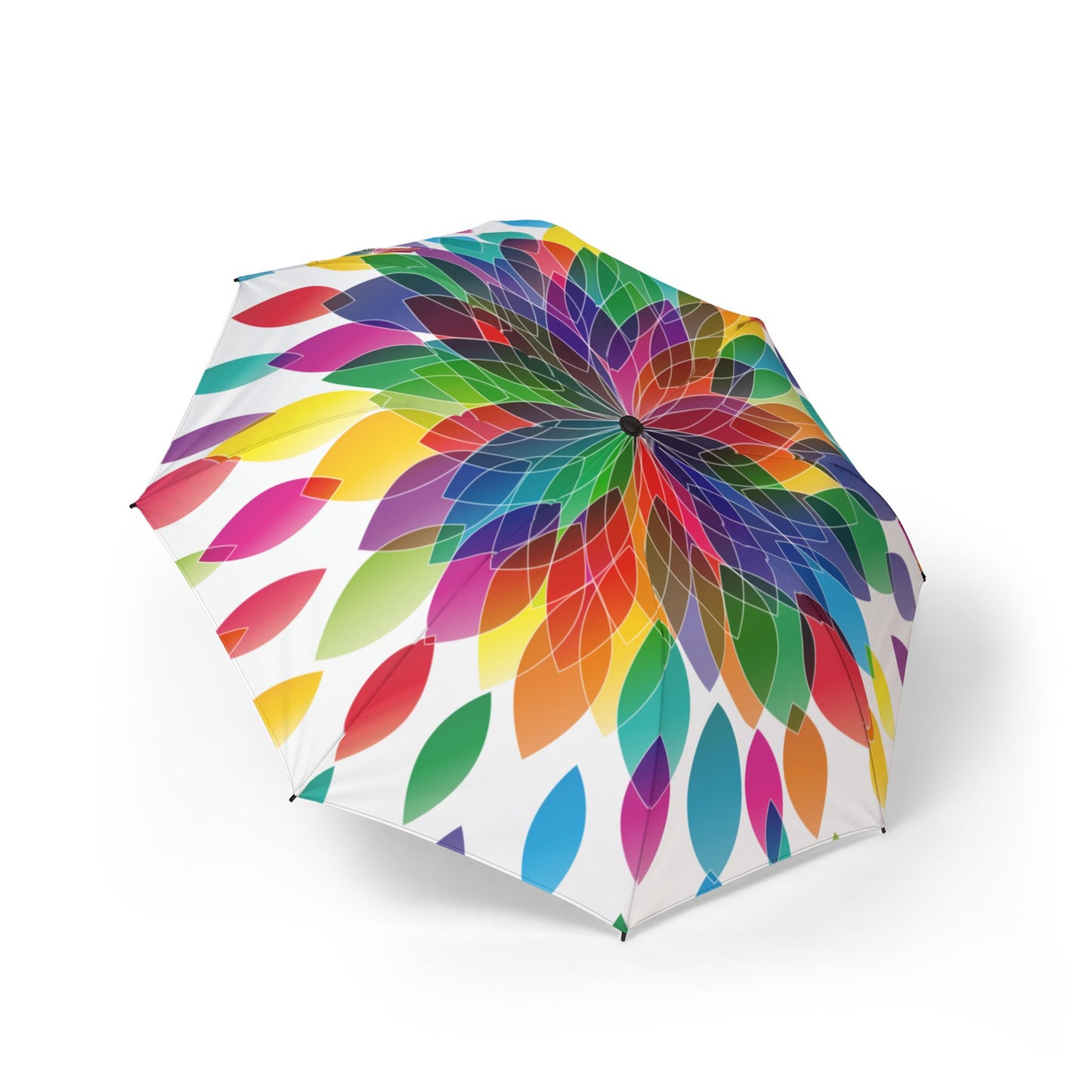 Kaleidoscope Petal Pattern Umbrella | Semi-Automatic Compact