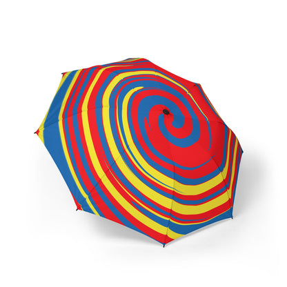 Super Hero Comic Spiral Umbrella - Red Yellow Blue | Gift