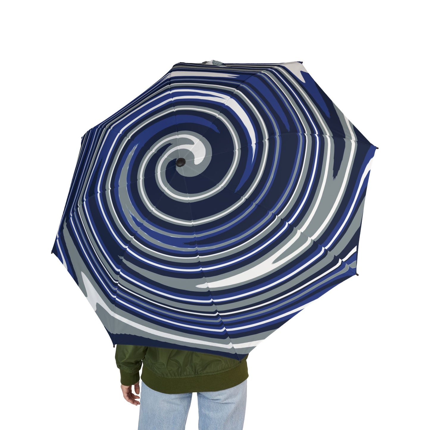 Cowboy Spiral Travel Umbrella | Dallas Silver & Blue