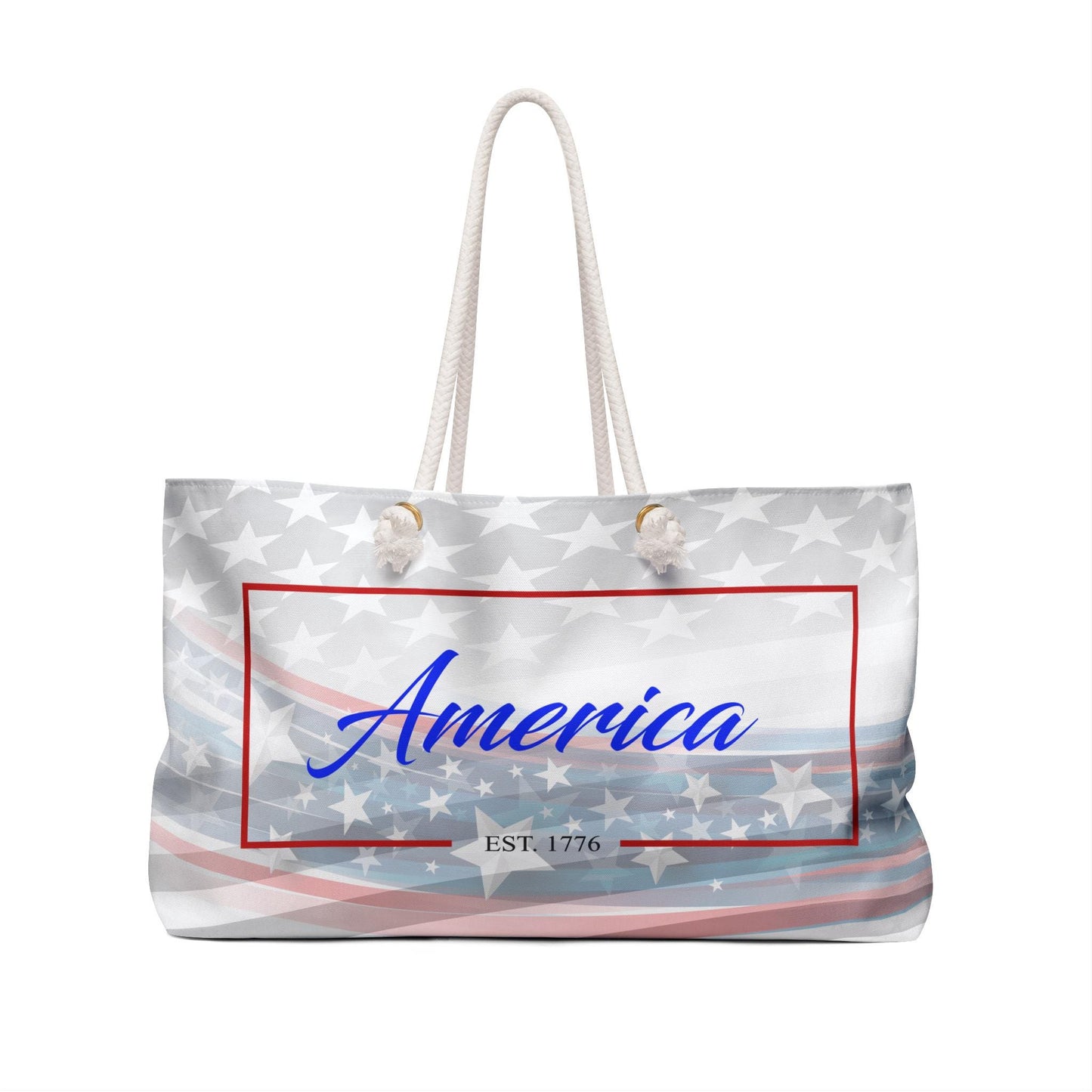 PATRIOTIC Tote Bag | Large Weekender for Summer & Holidays