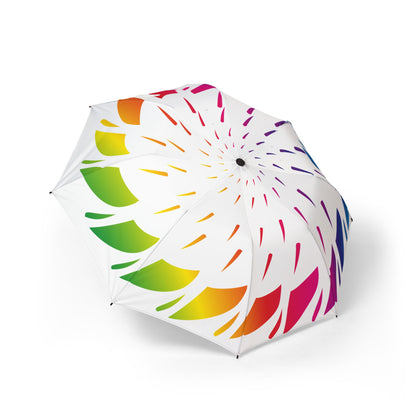 Spiral Flag Rainbow Umbrella - Foldable Compact | Pride