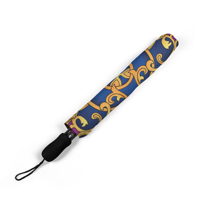 Royal Purple Mandala Umbrella - Windproof Foldable | Regal Gift