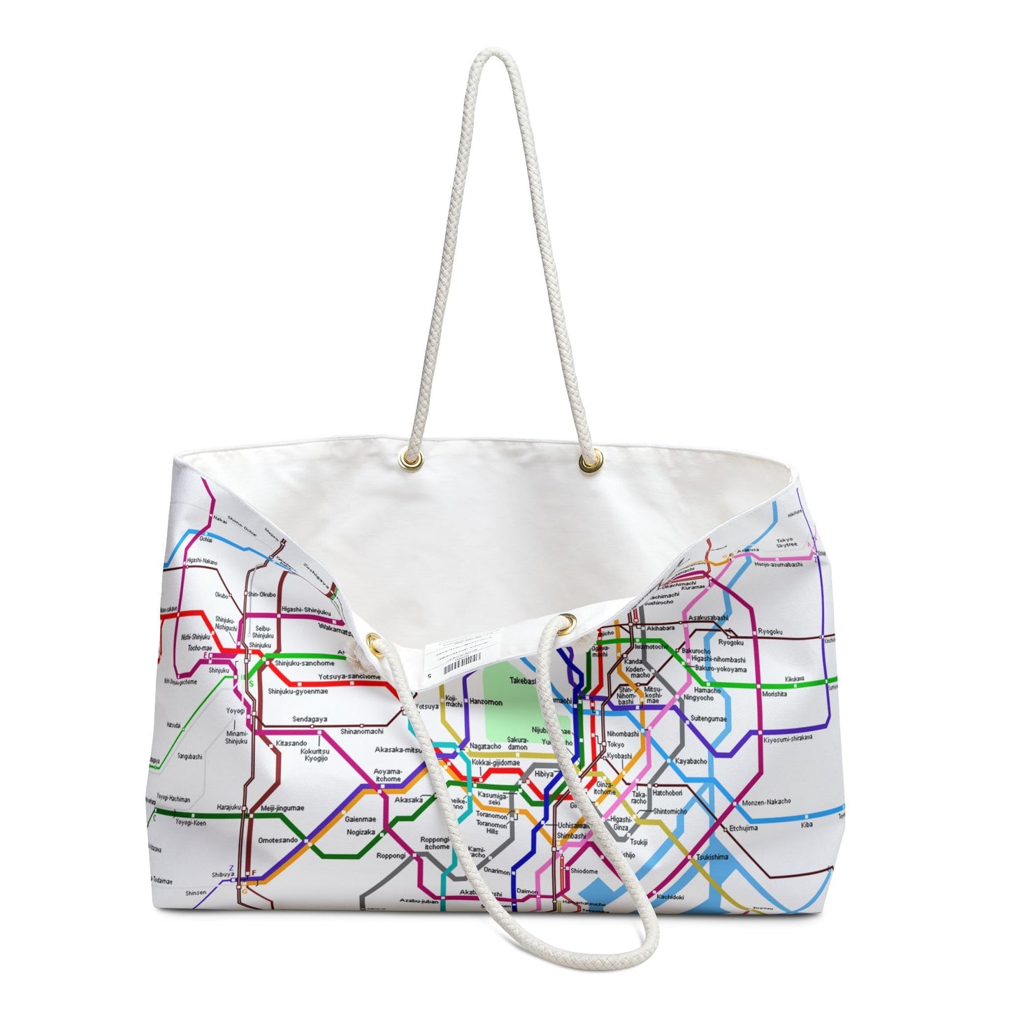 TOKYO METRO MAP Tote Bag | Large Weekender for Travel