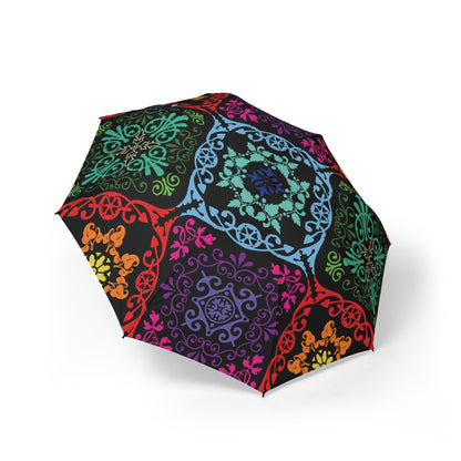 Kaleidoscope Mandala Umbrella - Windproof Foldable | Vibrant Gift