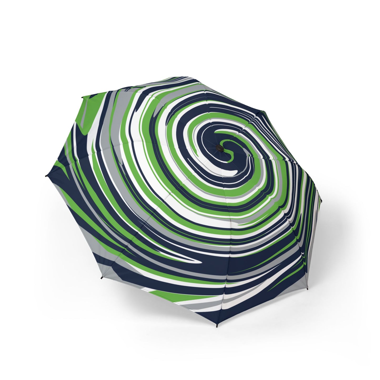 Seahawk Spiral Travel Umbrella | Seattle Action Green & Navy