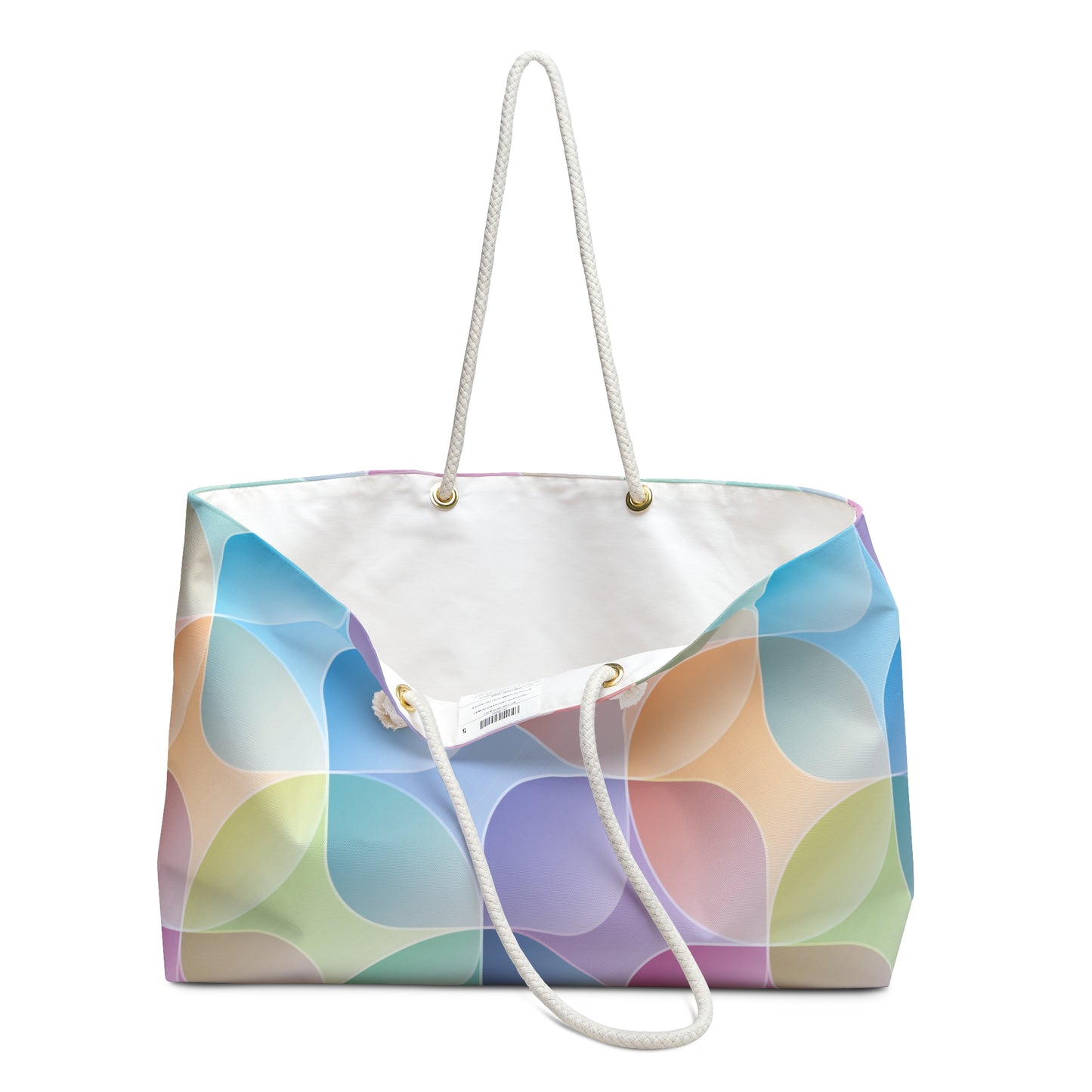 Soft Rainbow Pattern Weekender Bag - Pastel Travel Tote