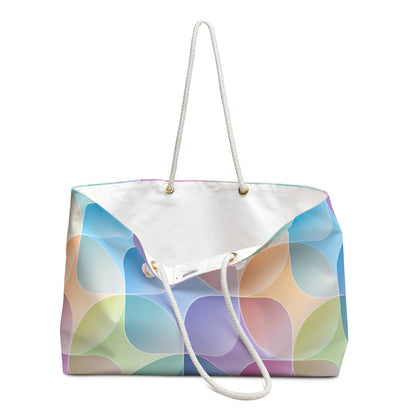Soft Rainbow Pattern Weekender Bag - Pastel Travel Tote
