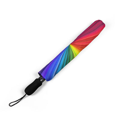 Rainbow Layers Pattern Umbrella | Semi-Automatic Windproof Travel