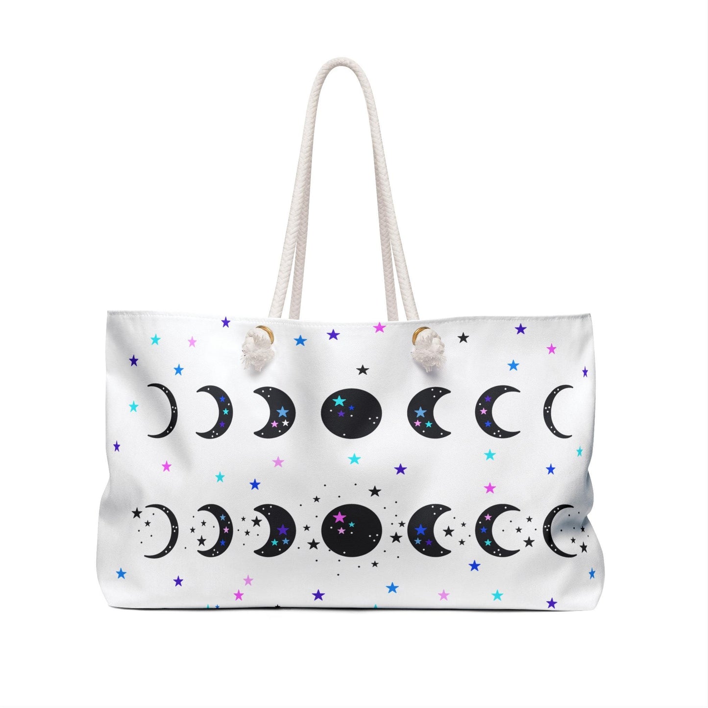 LUNAR ECLIPSE Tote Bag | Large Weekender with Moon Phases