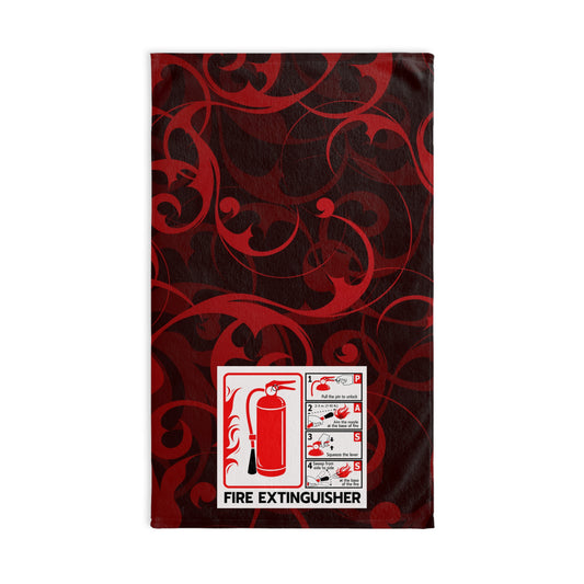 Fire Extinguisher Themed Hand Towel - Stylish Safety and Décor