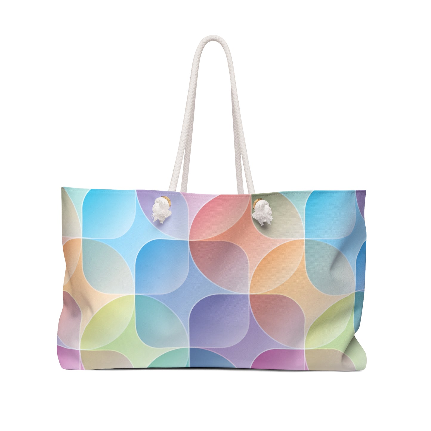 Soft Rainbow Pattern Weekender Bag - Pastel Travel Tote