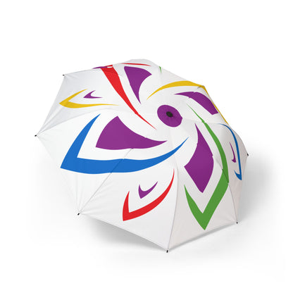 Purple Colorburst Swirl Pattern Umbrella | Semi-Automatic Travel