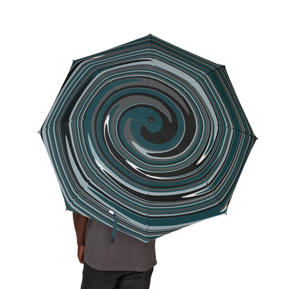 Eagle Spiral Umbrella | Philadelphia Silver & Midnight Green