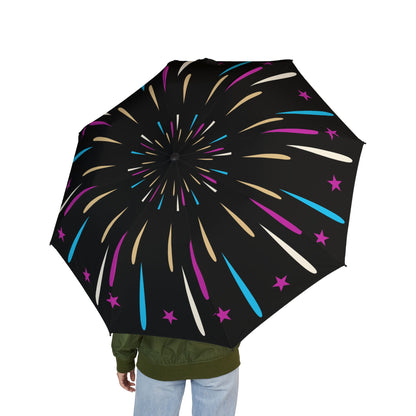 Neon Stars Fireworks Umbrella - Colorful Starburst | Party