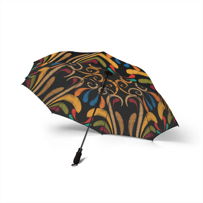 Colorful Swirl Boho Umbrella - Windproof Foldable | Artistic Gift