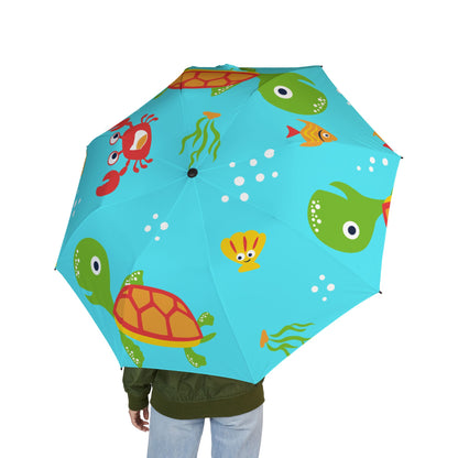 Sea Turtle Crab Umbrella - Kids Ocean Animal | Beach Gift