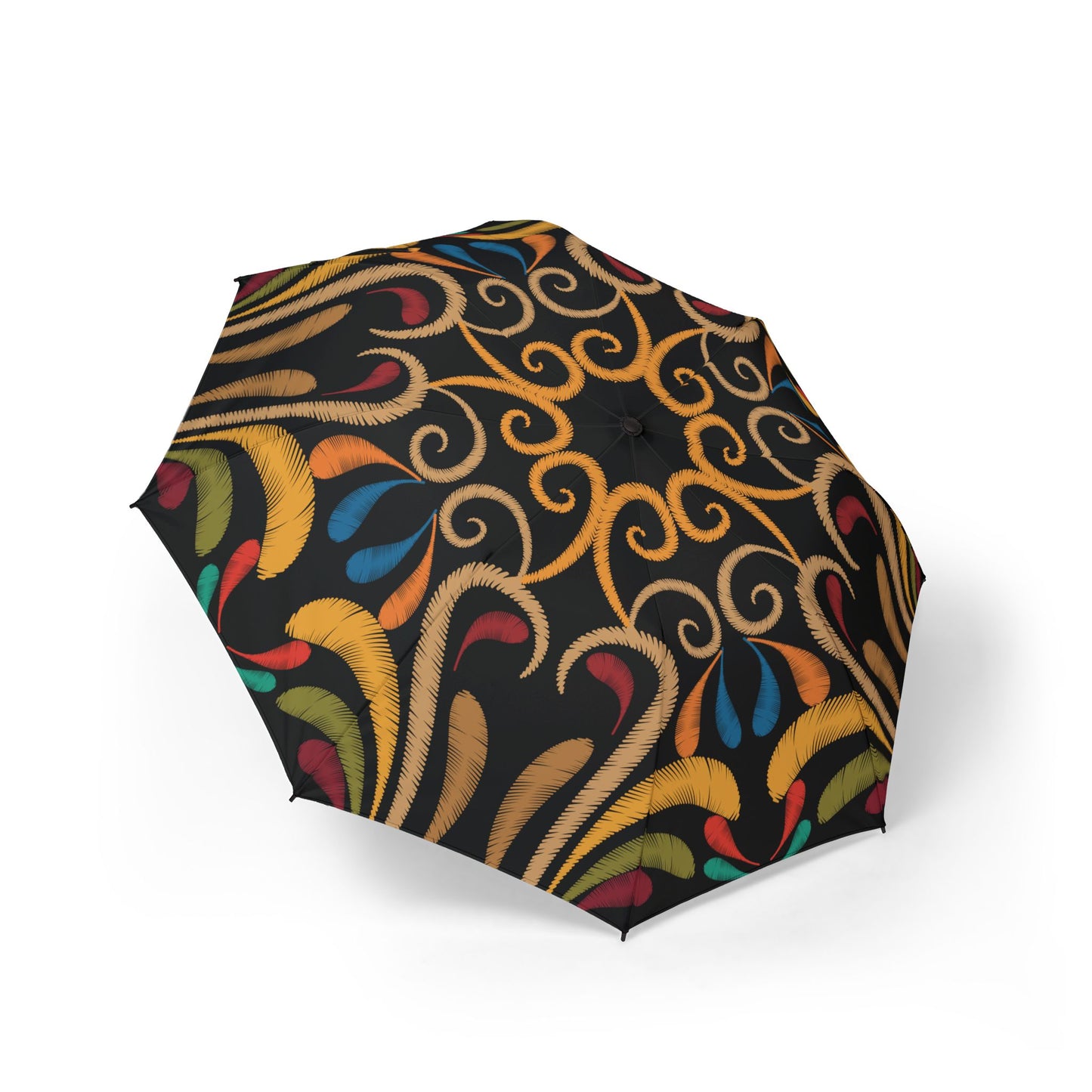 Colorful Swirl Boho Umbrella - Windproof Foldable | Artistic Gift