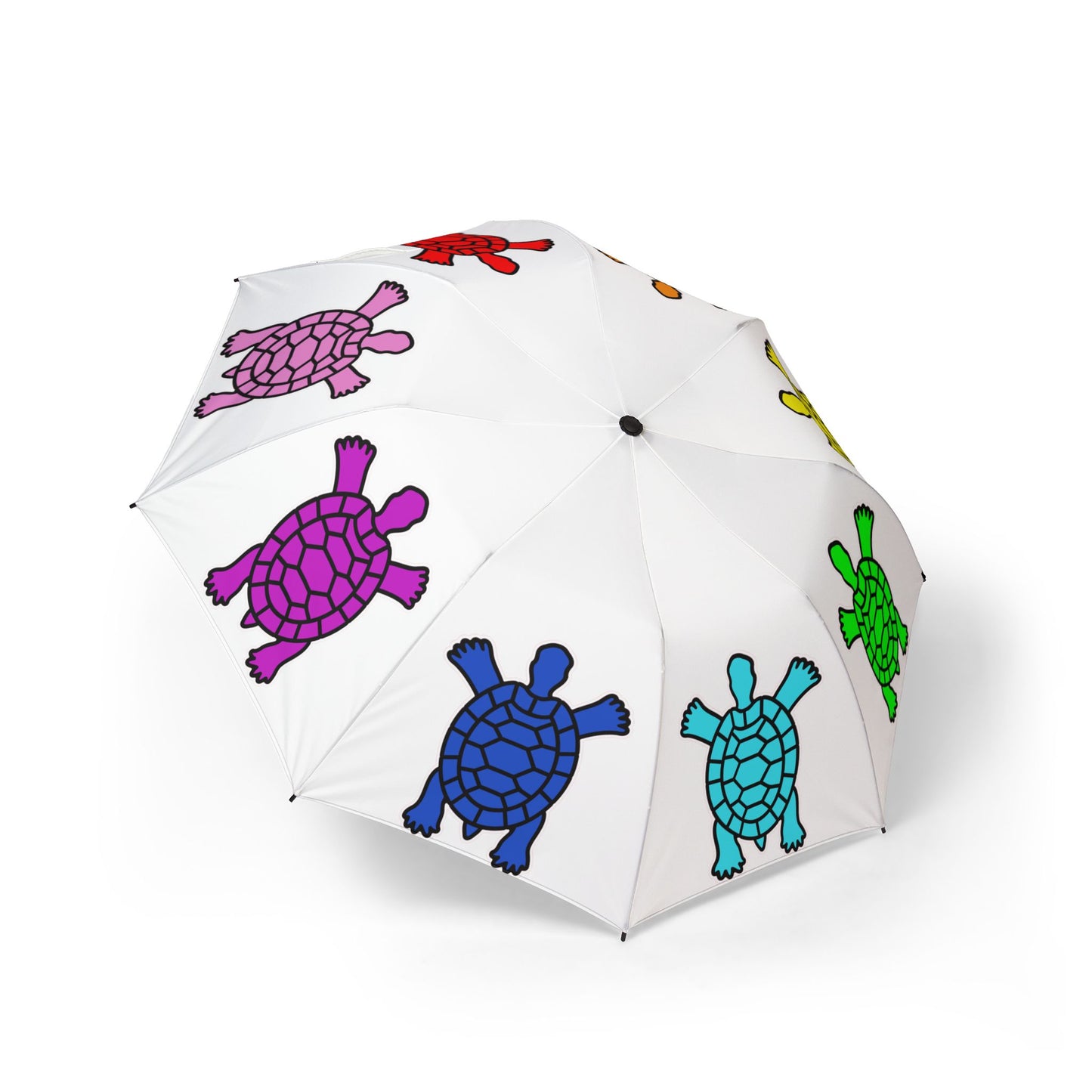 Rainbow Sea Turtle Umbrella - Colorful Foldable | Beach