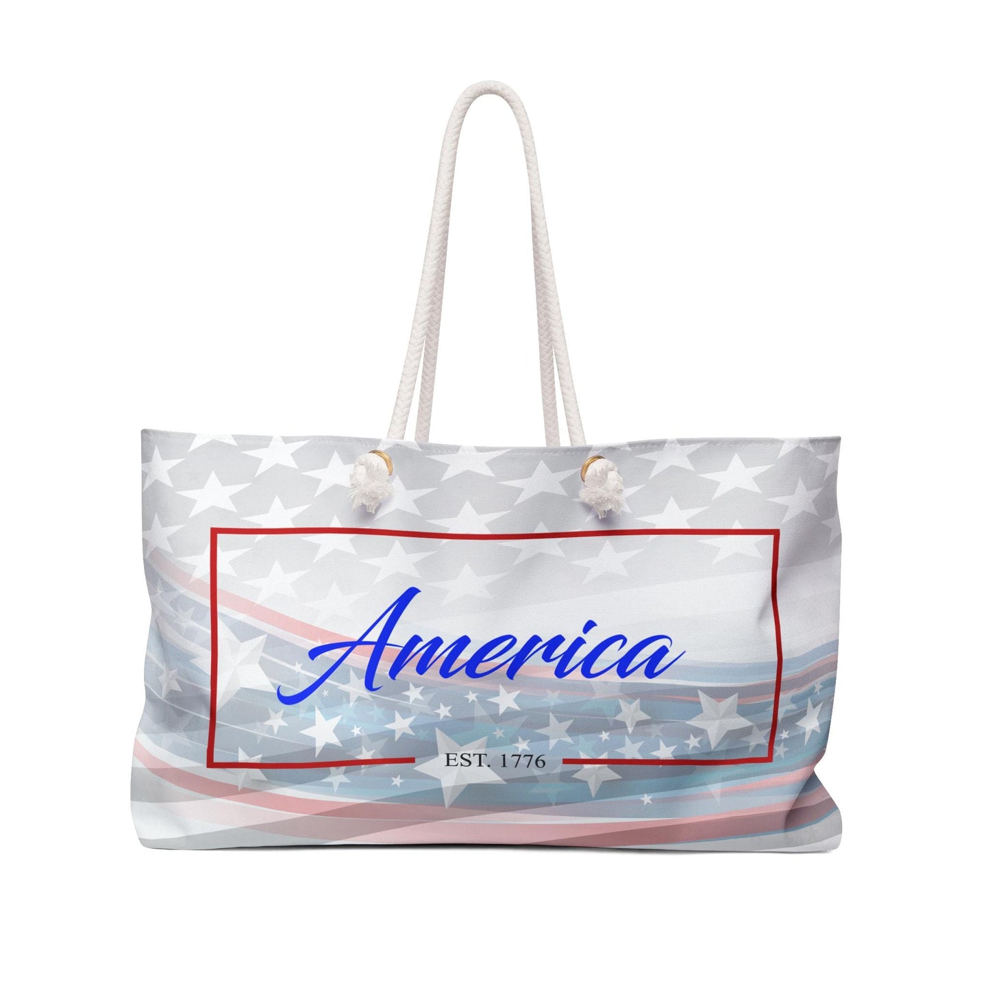 PATRIOTIC Tote Bag | Large Weekender for Summer & Holidays