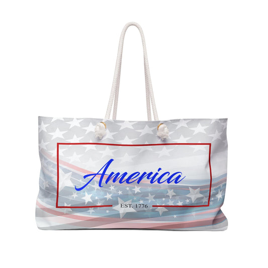PATRIOTIC Tote Bag | Large Weekender for Summer & Holidays