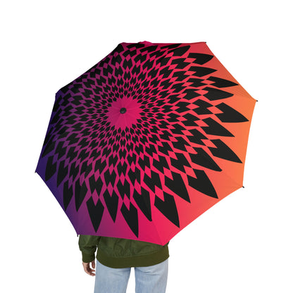 Geometric Sunburst Umbrella - Pink Purple | Modern Design