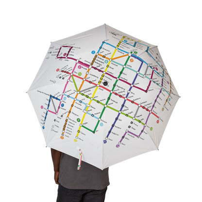 European Transit Map Umbrella - Windproof | Travel Gift