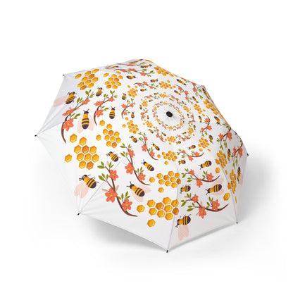 Bee Honeycomb Umbrella - Floral Foldable | Nature Lovers