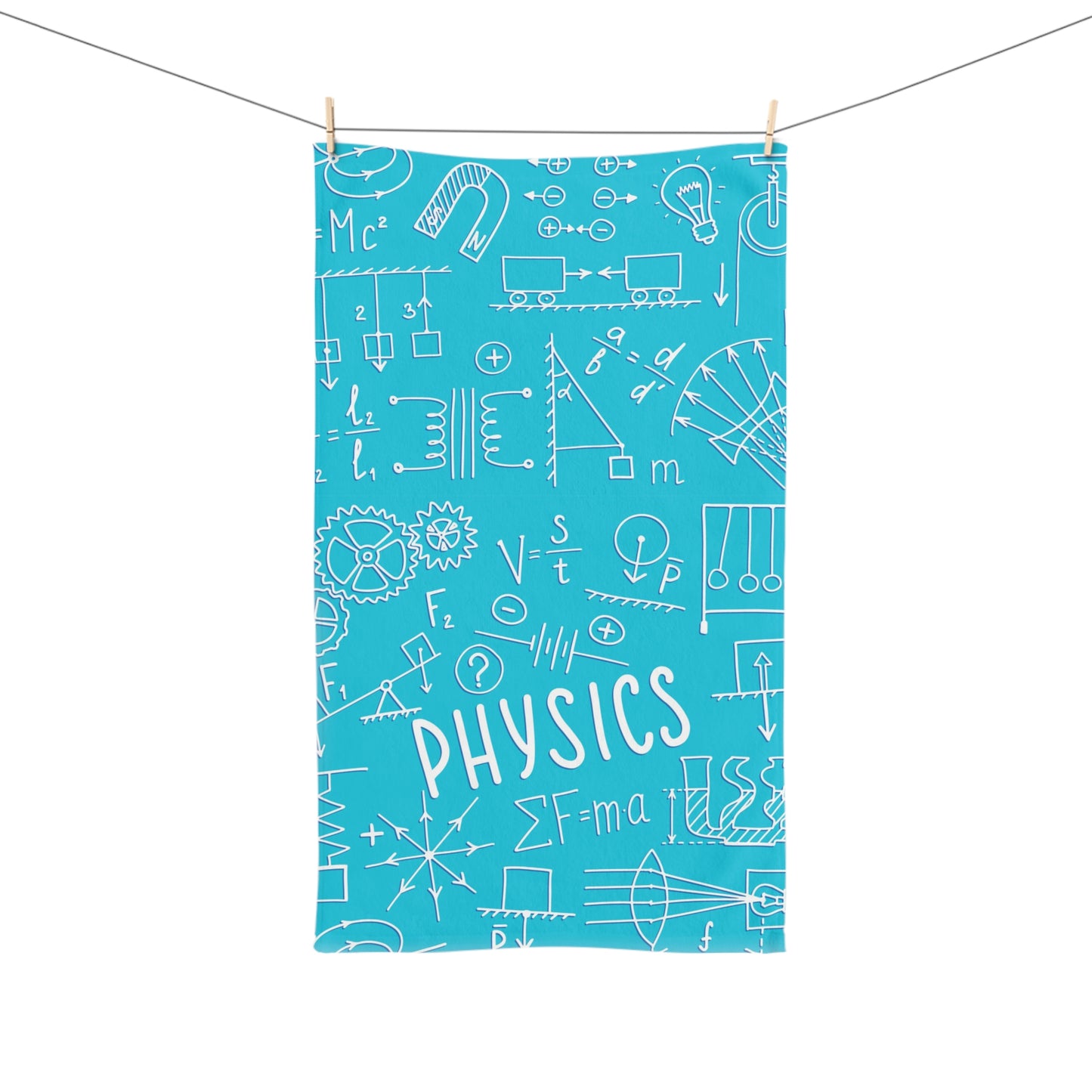 Physics Hand Towel - Fun Science Design for Teachers and Students