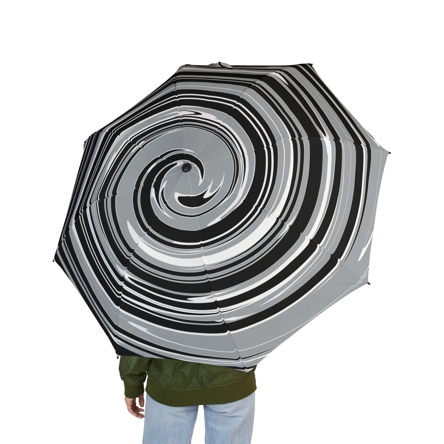 Raider Spiral Travel Umbrella | Las Vegas Silver & Black