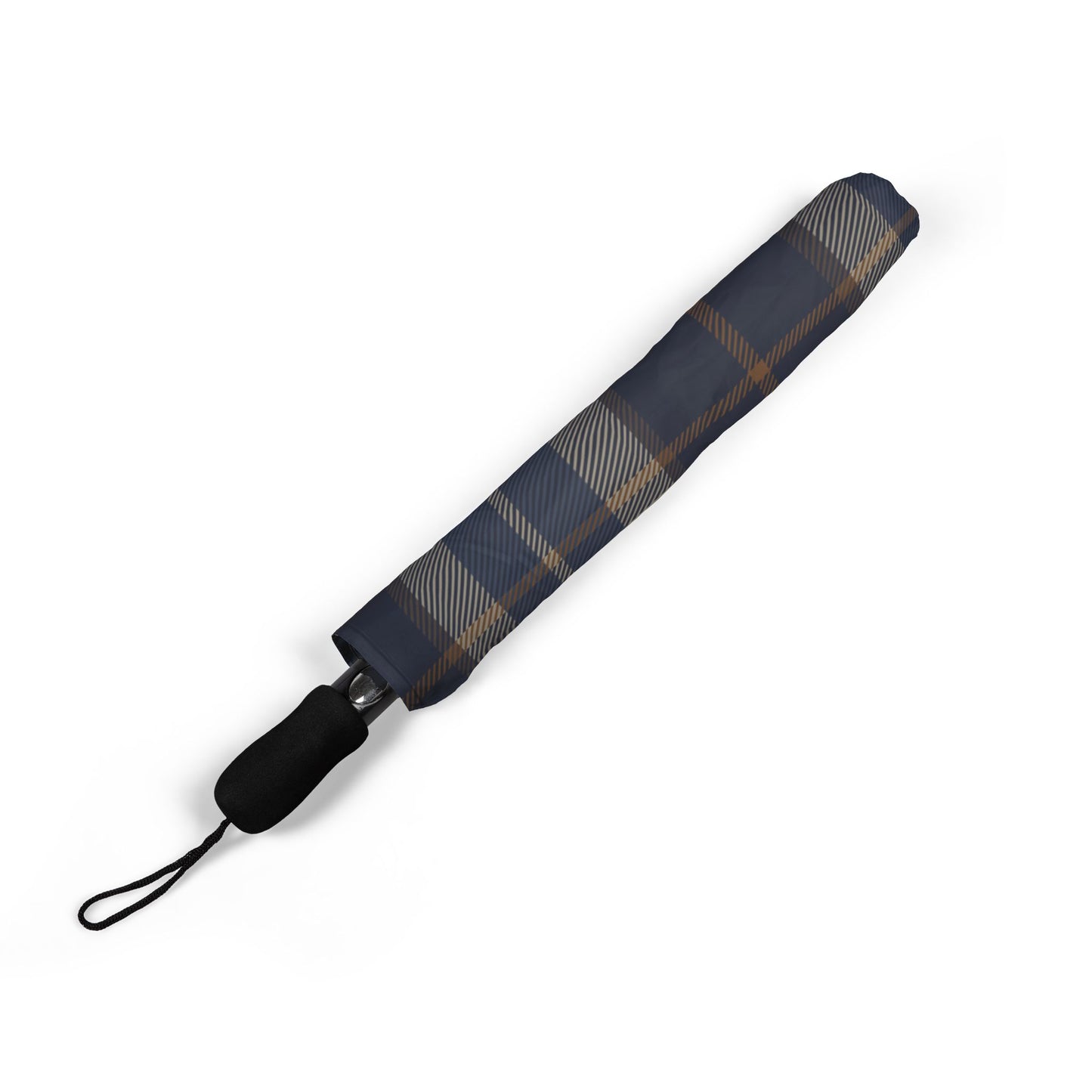 Navy Geometric Umbrella - Lightweight Travel | Modern Design Gift