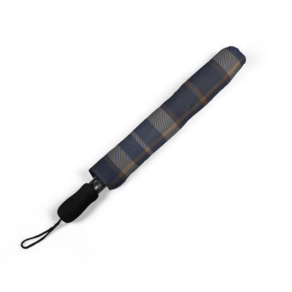 Navy Geometric Umbrella - Lightweight Travel | Modern Design Gift