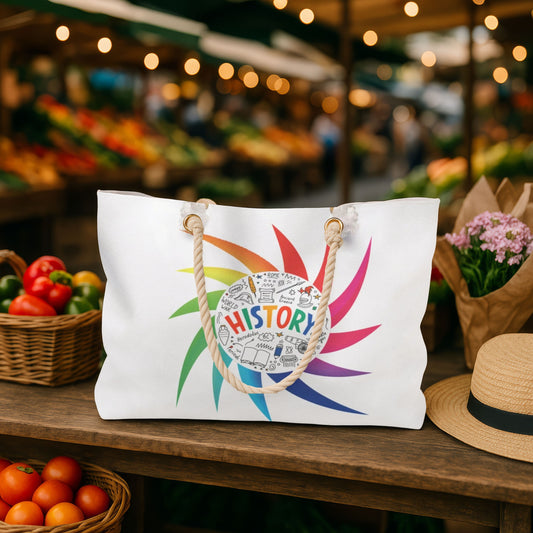 GEOGRAPHY & HISTORY Tote Bag | Large Weekender for Students