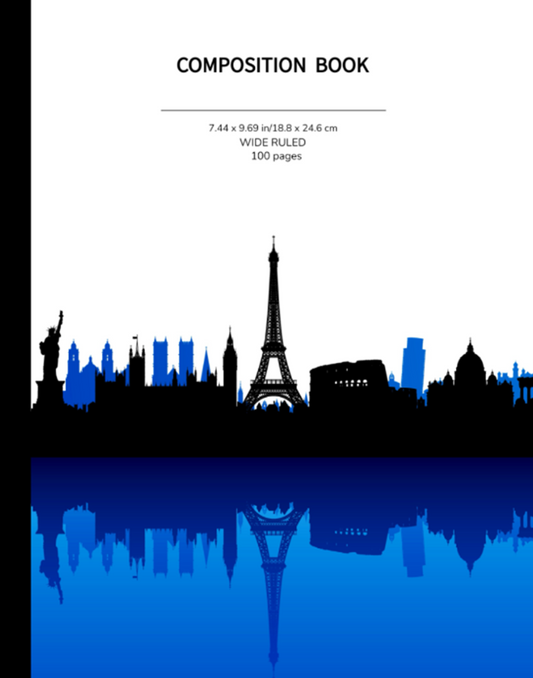 World Travel Composition Notebook | Wide Ruled Lined Journal 100 Pages