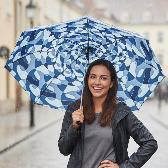 Blue Kaleidoscope Umbrella