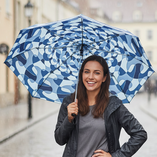 Blue Kaleidoscope Umbrella