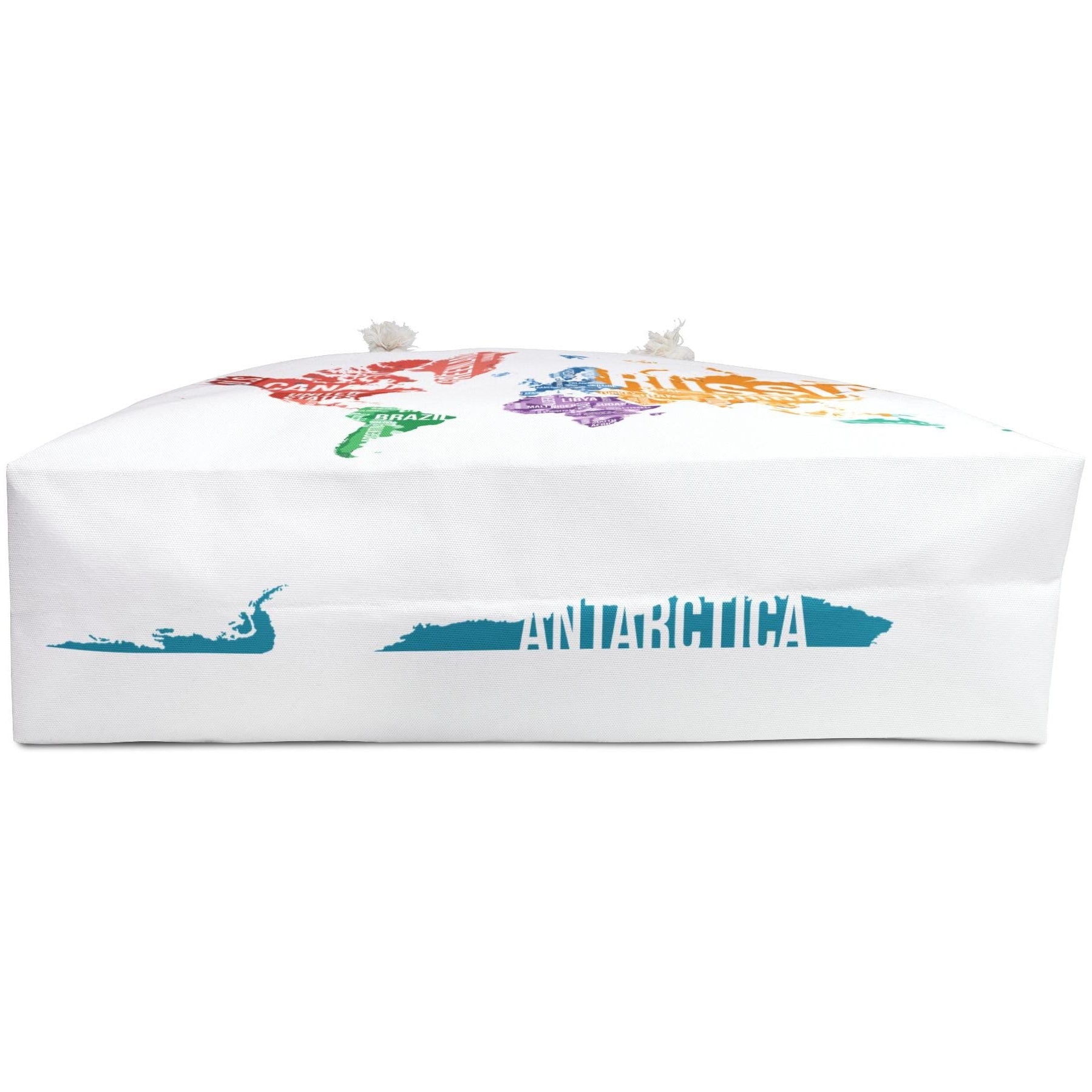 map tote bag, bottom view