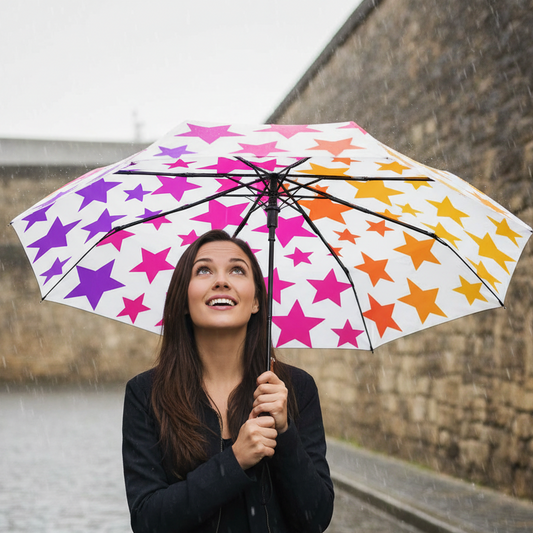 Colorful Gradient Star Umbrella
