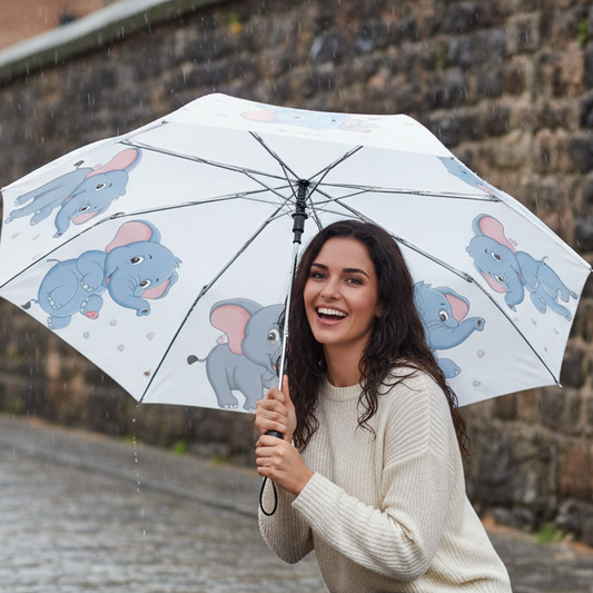 Cute Cartoon Elephant Umbrella