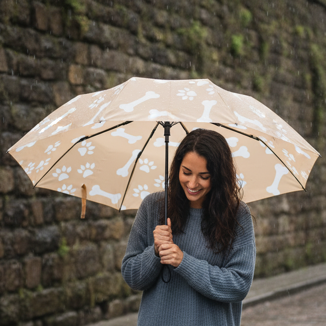 Dog Bone Paw Print Umbrella