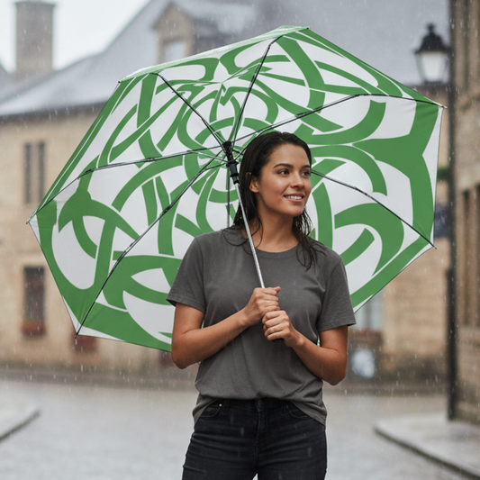 Green Celtic Swirls Umbrella
