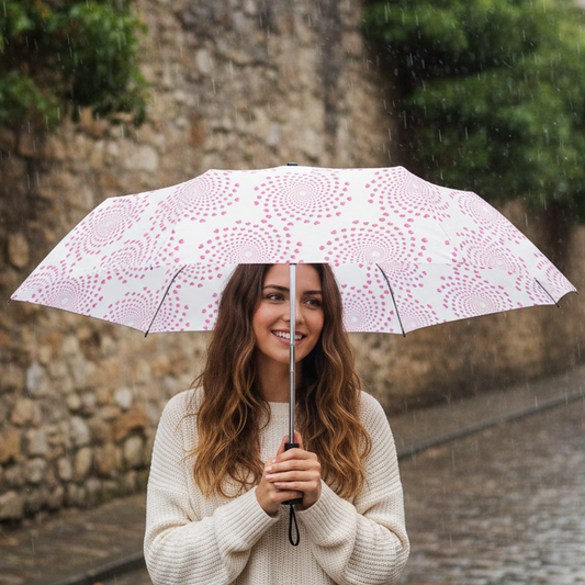 Pink Heart Swirl Umbrella