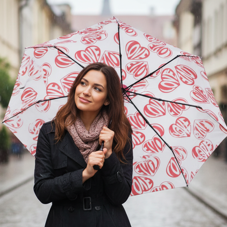 Red LOVE Heart Umbrella