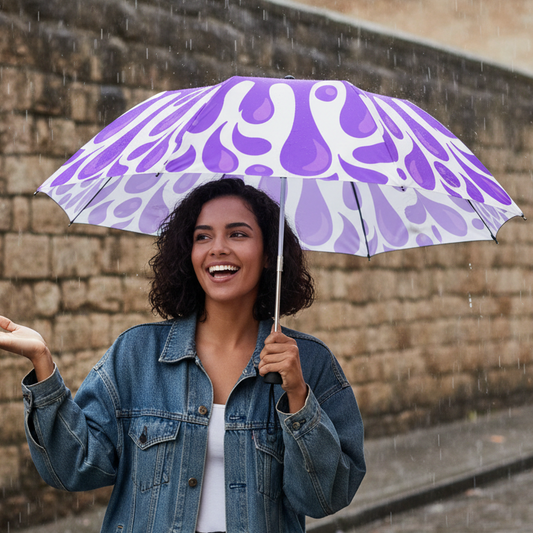Splattered Purple Paint Umbrella