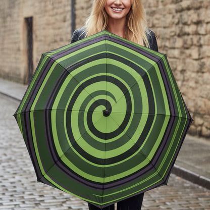 Super Hero Green Spiral Umbrella
