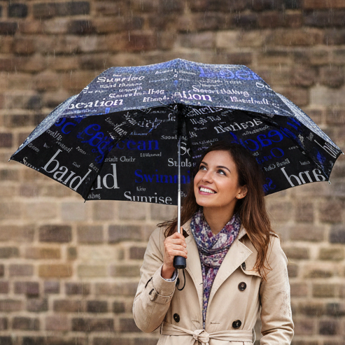 Word Cloud Inspirational Umbrella